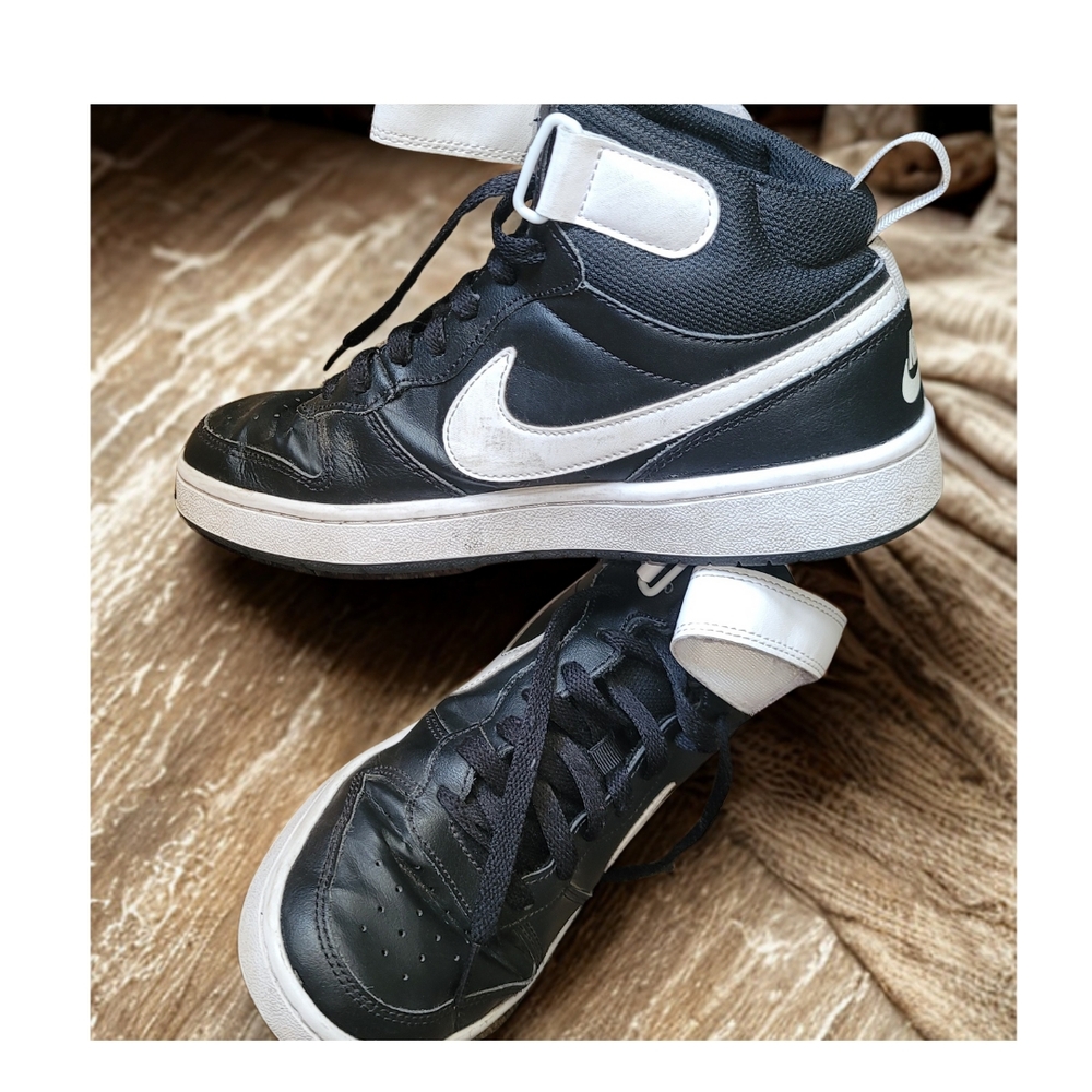 Nike Black and White High-Top Sneakers
